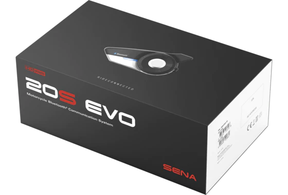 Sena 20S EVO Motorcycle Bluetooth Communication System & HD Speake — Note  Cycles