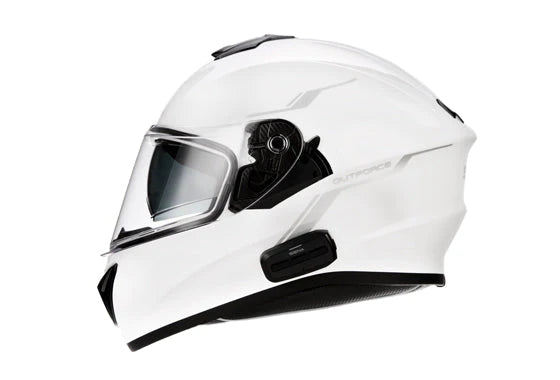 best full face motorcycle helmets with room for cena Sena Outforce Full Face Helmet Bluetooth Glossy White Medium